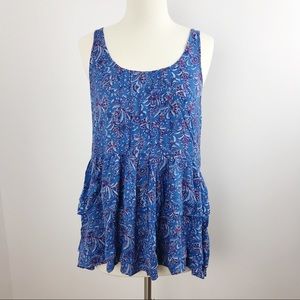 Free People | Floral Paisley Boho Tunic Top